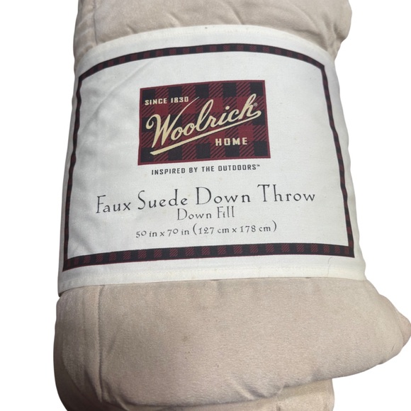 Woolrich Other - Woolrich Home Faux Suede Down Throw 50 in x 70 beige